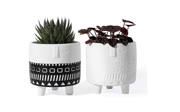 potey ceramic face planter